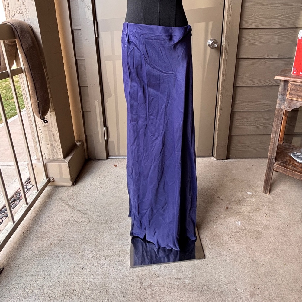 Elegant Deep Blue Maxi Skirt
